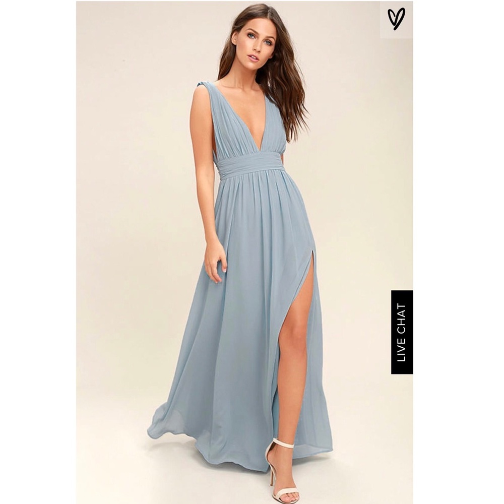 Lulus Heavenly Hues Light Blue Maxi Dress